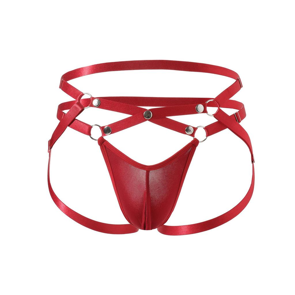 Sexy thong sex panties men hollow cross strap seduction personality panties flirting panties