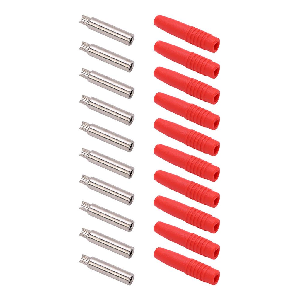 10Pcs Insulated 2mm Banana Plug Coupler with Protection Shrouded for Testing Equipment