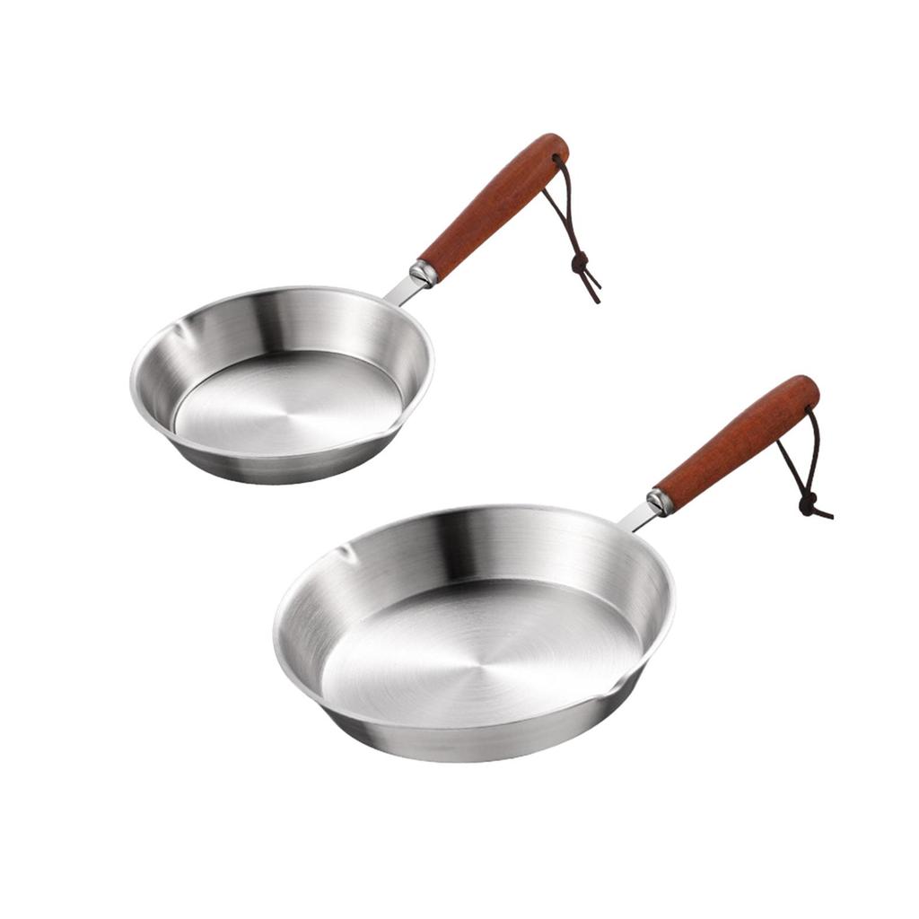Stainless Steel Frying Pan Cooking Eggs Sandwich Butter Warmer for Rvs Home