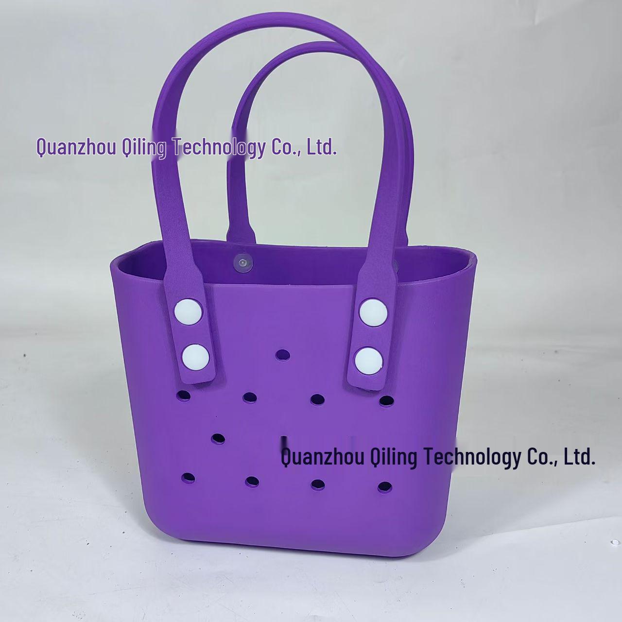 Small Korean-Style EVA Bento Bag: Cute Girls  Handbag with Decorative Holes, Eco-Friendly