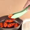 High-Temperature Resistant Silicone Food Tongs Non-Slip Kitchen Tongs Barbecue Clips  Sandwich