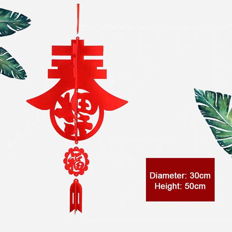 Chinese Red Paper Lanterns Festival Decorations Celebration Supplies Waterproof Assorted Sizes For New Year