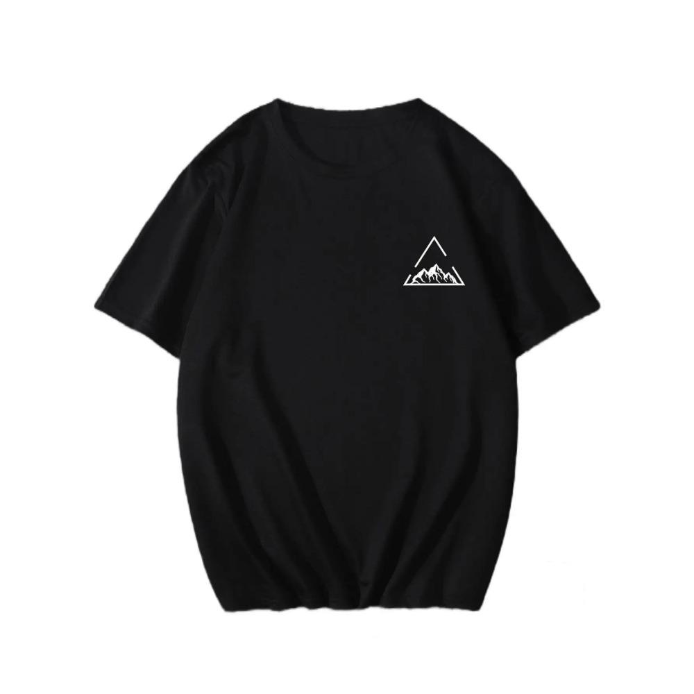 

Мужская футболка, летняя, новая, с коротким рукавом, универсальная, с круглым вырезом, хлопковые топы в стиле хип-хоп, повседневная, мужская, модная, уличная одежда XXXXXL чёрный