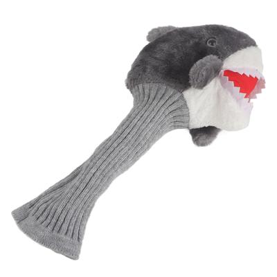 Hajhuvud Djur Golf Trä Driver Huvudskydd Headcover