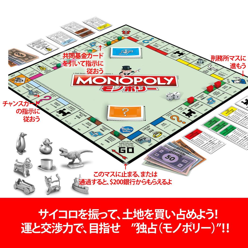 Hasbro Monopoly Board Game, a family game for adults and kids, family game, strategy game for 2-6 players, perfect family gift for ages 8 and up