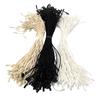 200pcs Paper Brown Heart Label & Beige Polyester Lanyard DIY Jewelry Clothing Size Price Display Gift Packaging Tag YMY