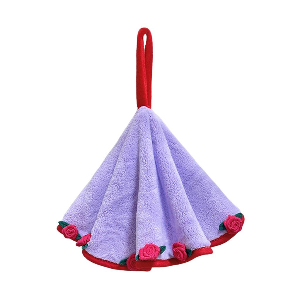 

Soft Rose Hand Towel Coral Velvet Bathroom Kerchief for Bathroom Kitchen фіолетовий/червоний
