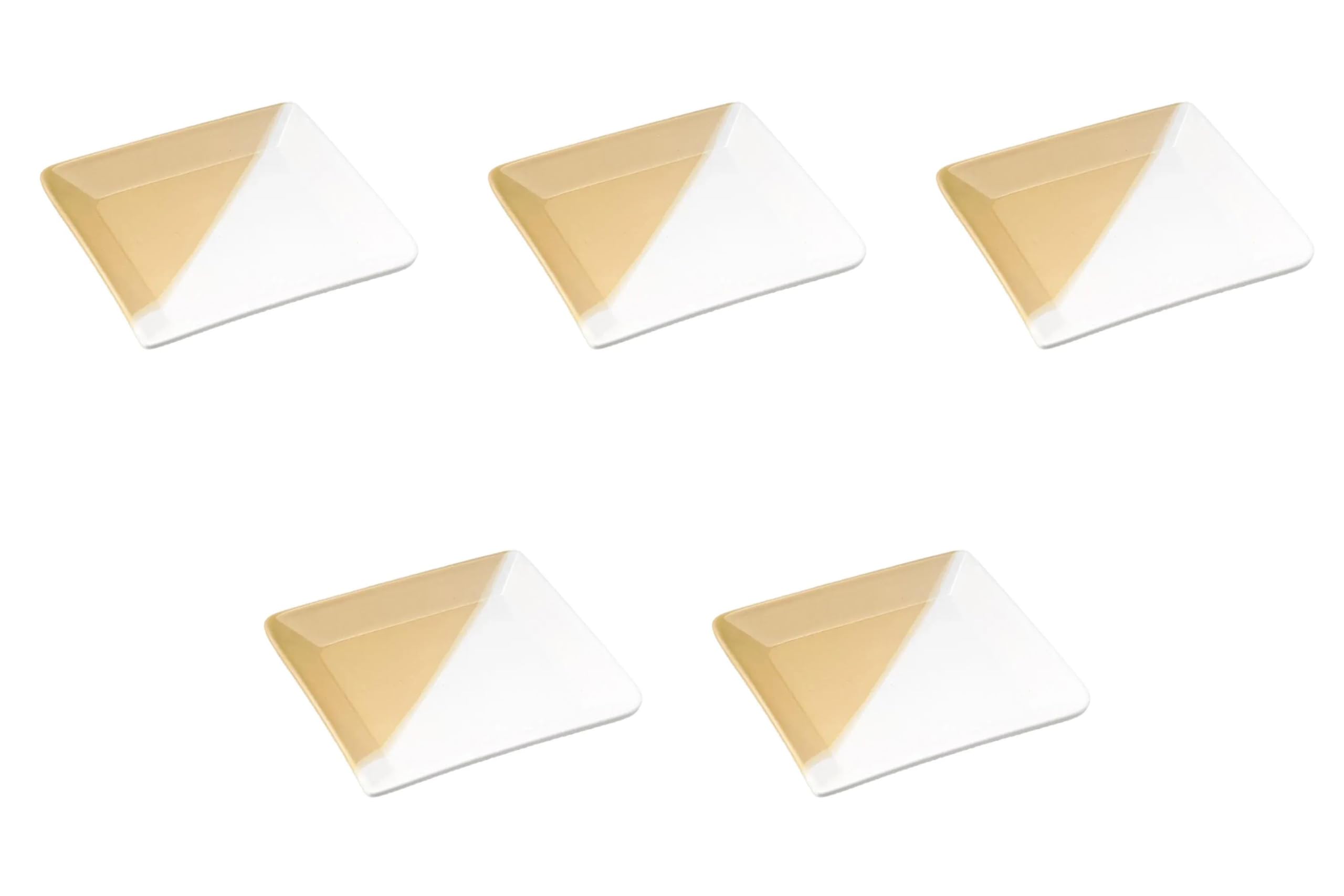 

Набор из 5 бежевых больших тарелок для бритья x 16 x средних квадратных тарелок от Setomonohonpo [16 2,2 см] бежевый