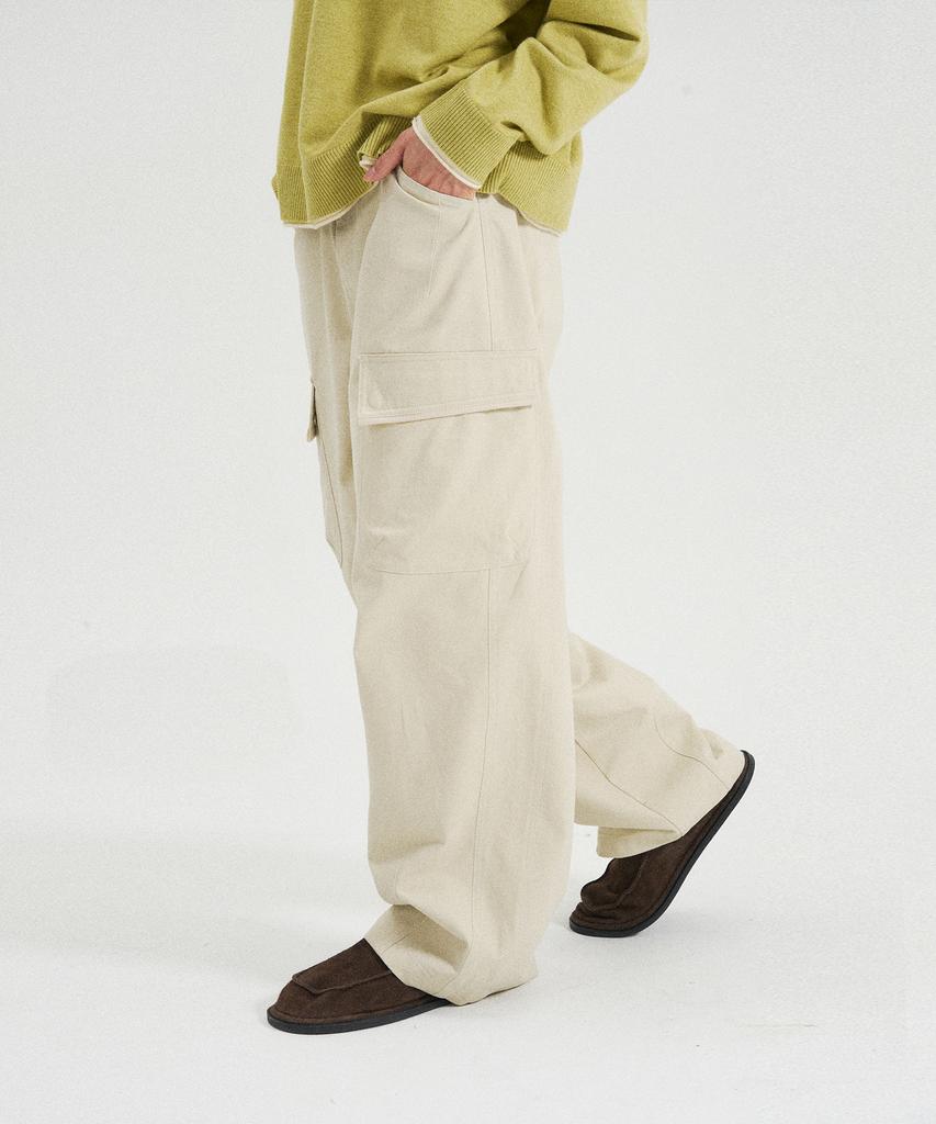 SLOWACID Oblique Pocket Cargo Pants [Ivory]