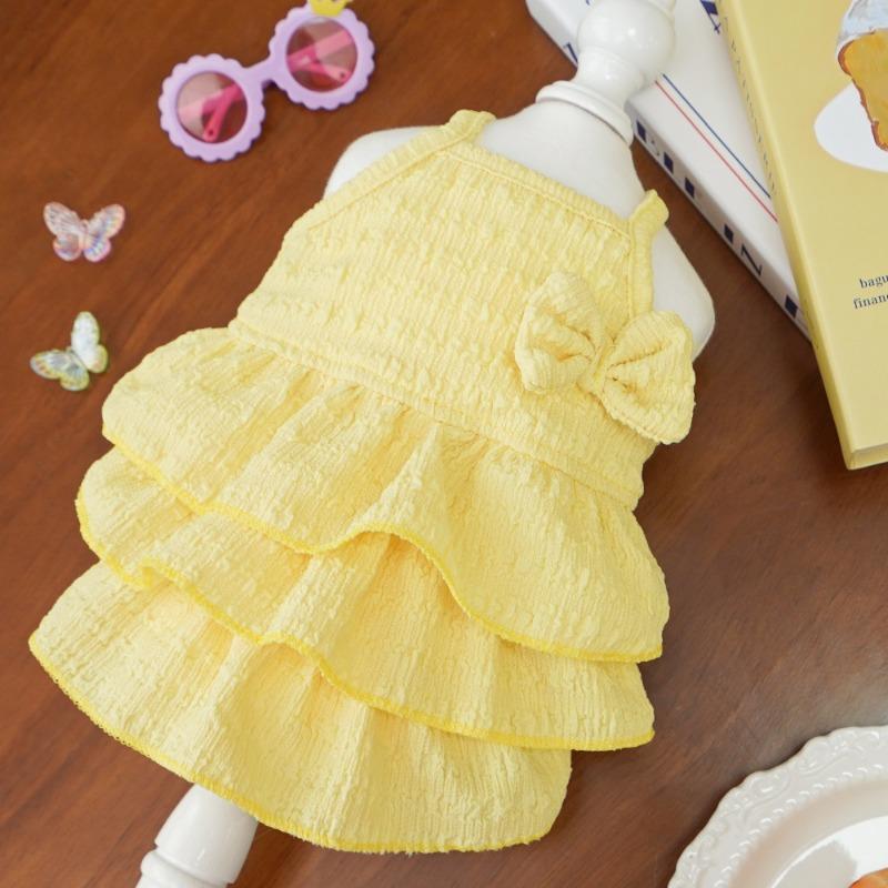 New Spring and Summer Pet Dog Princess Dress Thin Bichon Frise Small Dog Clothing Cat Clothes Cat