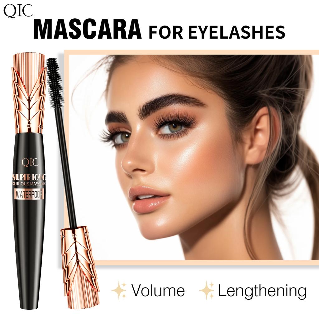 Waterproof 4D Mascara Thick Long Smudge-proof Plump Encrypted Long-lasting Curling Large Eye Makeup Makeup Tools