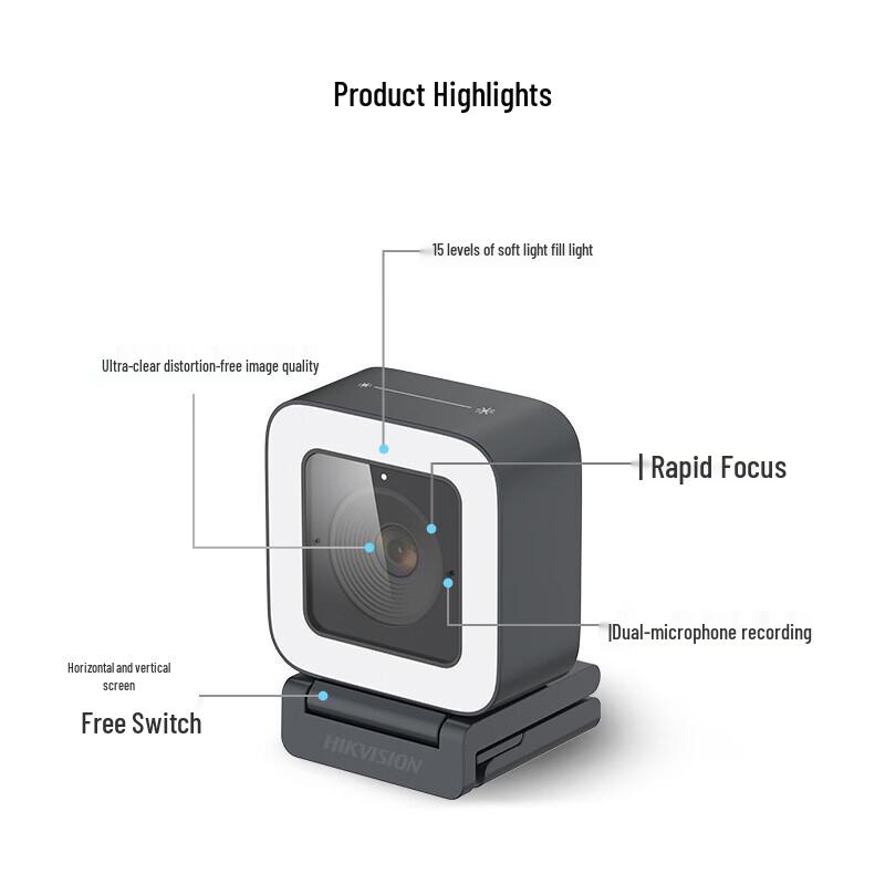 Hikvision DS-U28 4K USB PC Webcam CN plug (adapter included)