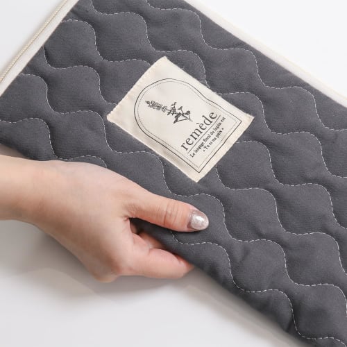 Fuji Boeki Oshikatsu Goods Penlight Case, 16cm Wide X 1cm Deep X 30cm High, Gray Quilted, Storage, Men's Colors, Oshikatsu, with Interior Pocket, Reme