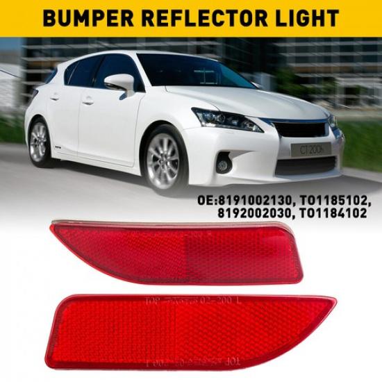 2X Rear Bumper Reflector Red Left+Right FOR 2011 12 13 Lexus CT 200H CT200H EOA
