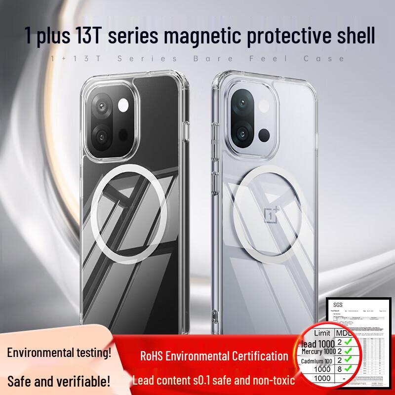 Biazi Magnetic Transparent Airbag Phone Case for OnePlus 13T
