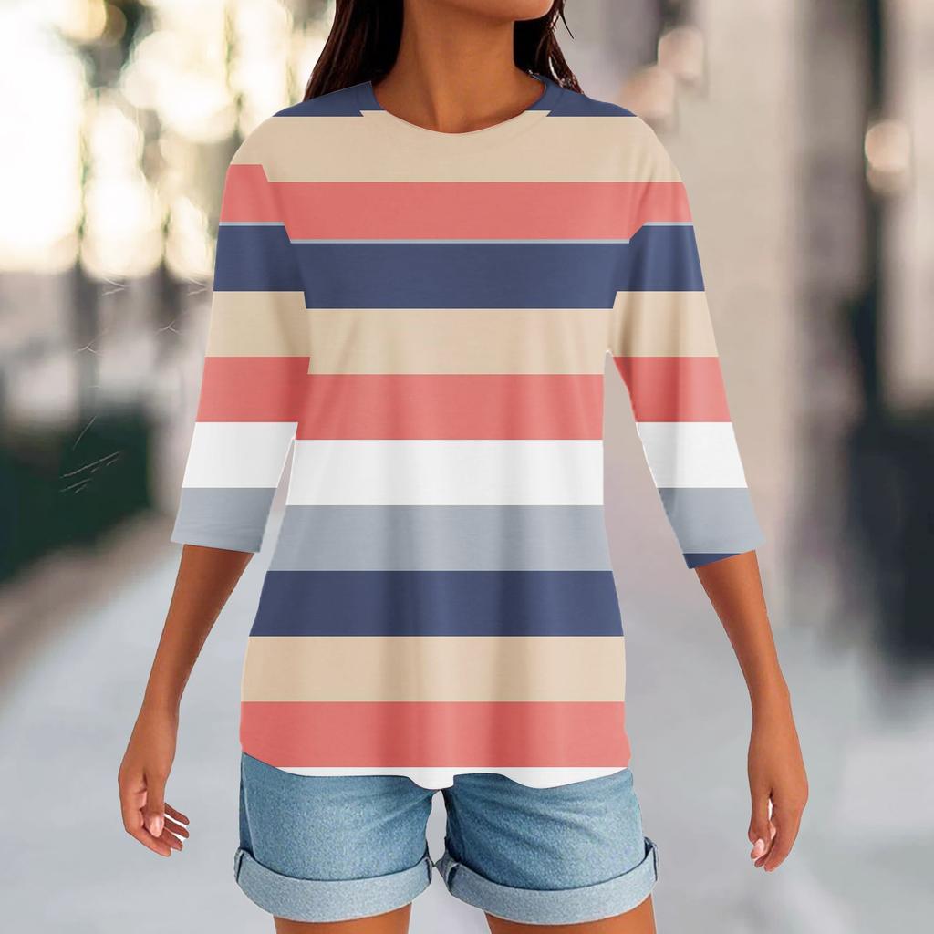 Women's Round Neck Hem Slit Fashion Casual Solid Color Short-sleeved Top