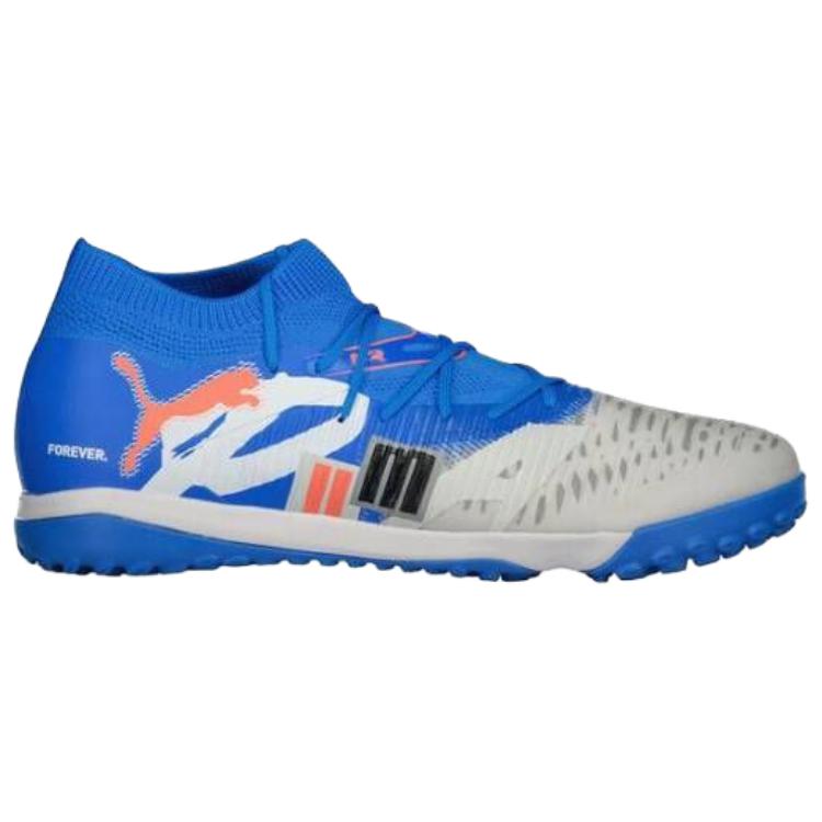 Puma Future 8 Match Comfortable Fashion Versatile TF (Rubber Studs) Fabric Soccer Shoes Unisex Soccer Shoes Blue White 108425-01