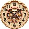 Wood Dessert Theme Wall Clock Silent Sweep Movement Silent Wooden Wall Clock  Living Room Decor