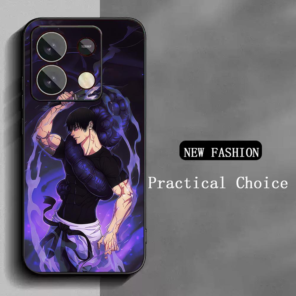 Super cool Toji Fushiguro klassisches Anime Handyhülle für Redmi Note 14 13 12 11 Pro Plus S 5G 14C A3 Weiche Schwarze Handyhülle