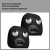1Pc Black Skull Pattern Car Headrest Cover Universal Car Pillowcase Car Seat Cover  Halloween