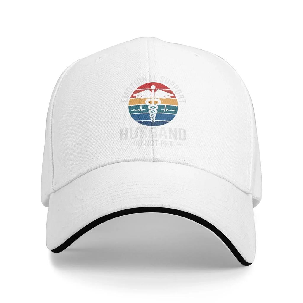 Spring Emotional Support Husband Do Not Pet  Baseball Cap Fishing Trendy Print Sun Hats UnisexTeens Hot Sale Baseball Caps