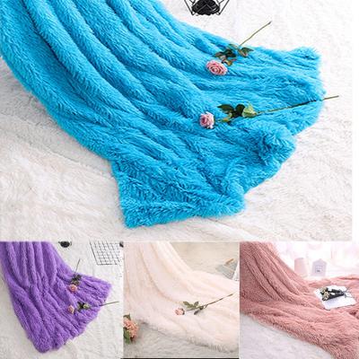 Winter Cover Home Textile Super Soft Faux Fur Throw Blanket Bed Sofa Blanket Long Shaggy Fluffy Rug