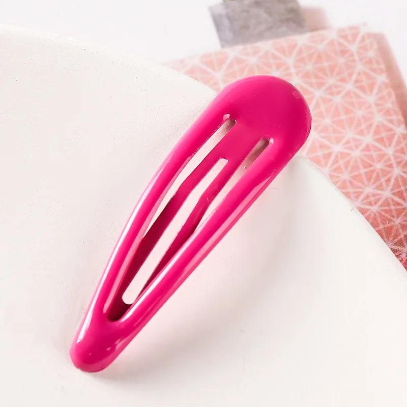 10PCS 5cm Women Girls Cute Colorful Waterdrop Shape Hairpins Sweet Hair Clips Barrettes Slid Clip Fashion Hair Accessories