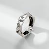 Smiley Ring for Women, Simple and Cute Emoticon Ring, Old Water Chestnut Smile Ring