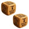 1/2/3Pcs Work Dice Wooden Pray Tribute to Soldiers Dice Six Savage Sayings Goodbye to Work Stress Dice Desk Accessory Coworkers Gag Gifts