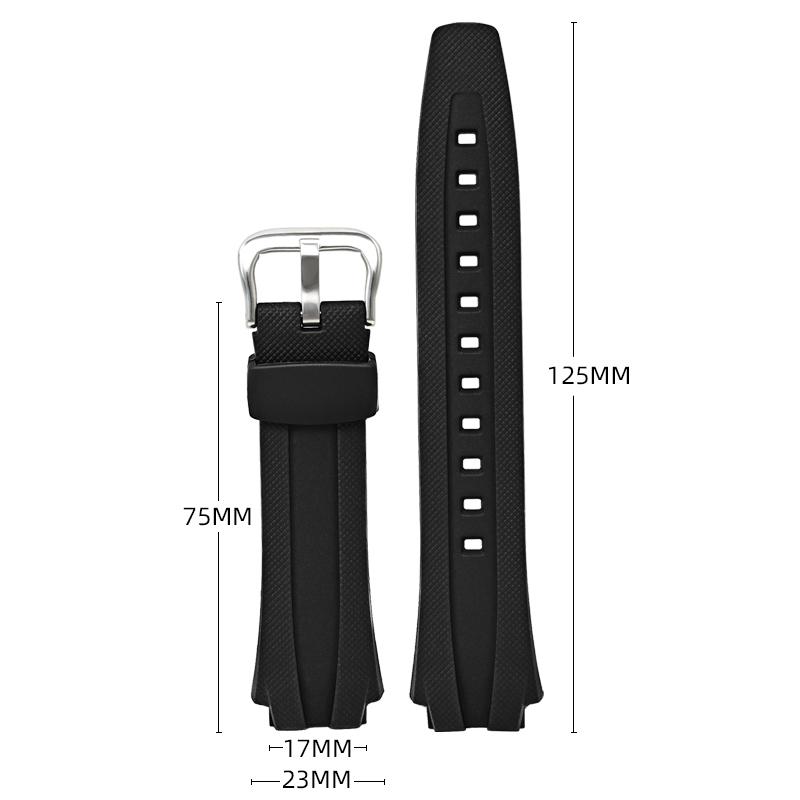 17mm Resin Replacement Strap For Casio AQ-160W/AQ-163W Men Band Rubber Sprot Waterproof Bracelet Watch Accessories