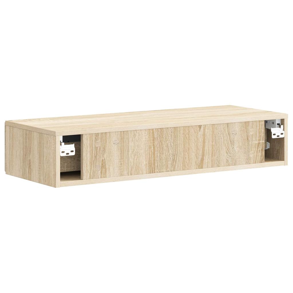 Wall Mounted Side Table Sonoma Oak 87.5 X 34.5 X 17 Cm