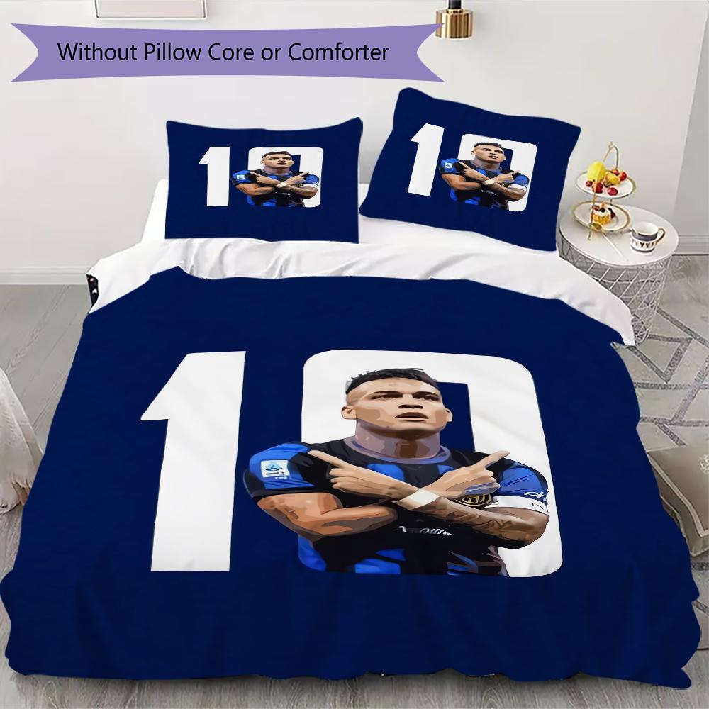 Inter Milan Pattern Bedding Uilt Set Uilt Cover Pillowcase Home Decoration Birthday Gift (1 * Duvet Cover + 2 * Pillowcase Without Core)61