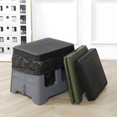 Toilettes Portables de Camping Extérieur avec Sac Toilettes Pliantes Polyvalentes avec Couvercle Enfants Adultes