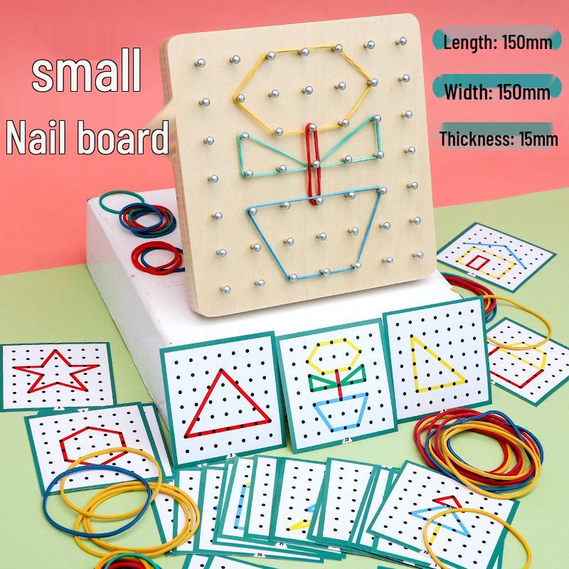 

Монтессори Деревянная Геометрическая Форма Колышковая Доска Обучающая Игрушка для Детей