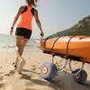Kayak Cart, 158.8 kg Load Capacity, Kayak Trolley with 30.5 cm Inflatable PU Tires & 2 Straps, Assembles & Disassembles Within Seconds, Paddle Board