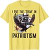 Raccoon Eagle I Put Tism in Patriotism Graphic TShirt Casual Short Sleeve Men Cotton Tee