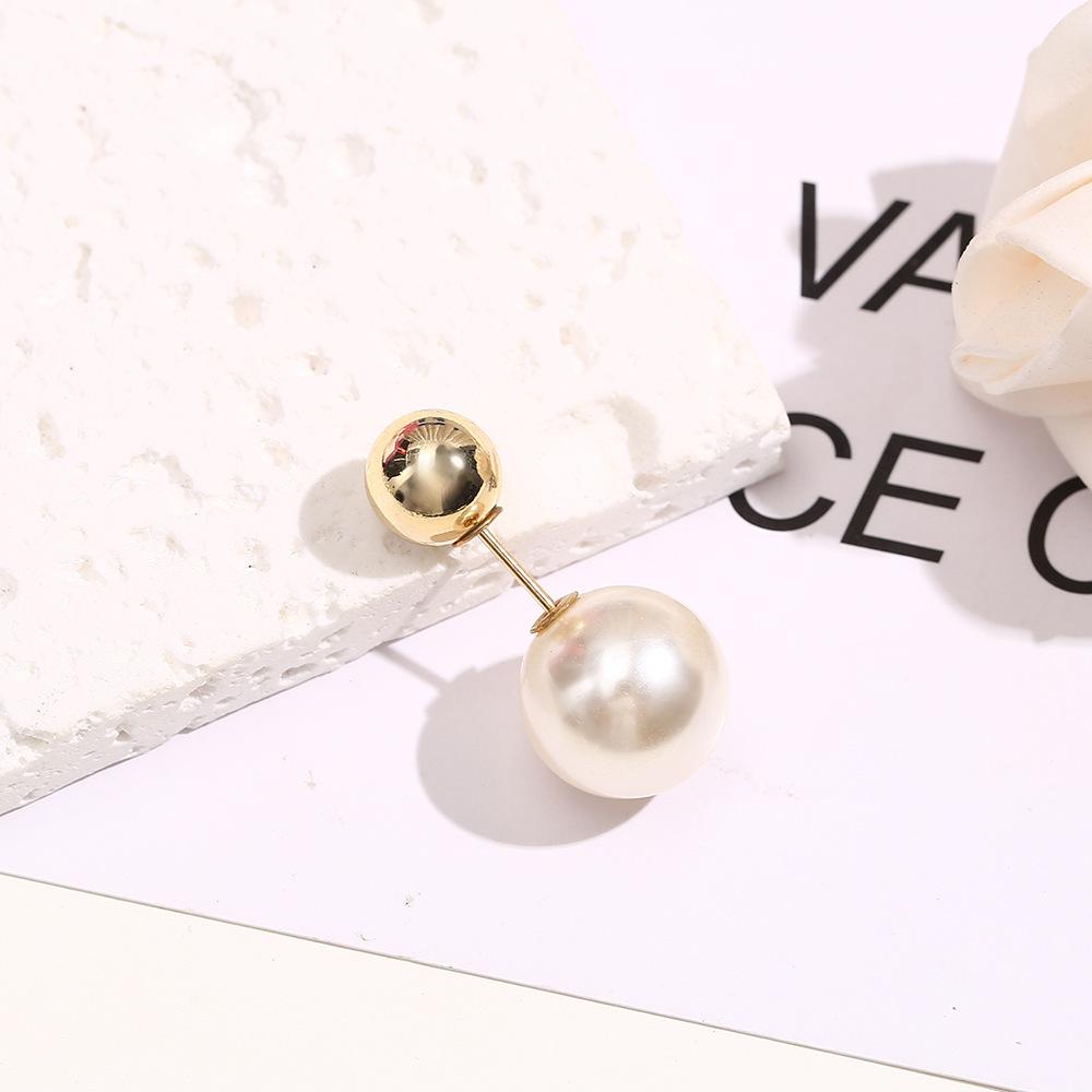 

Vintage Gold Brooch Pins Double Head Simulation Pearl Large Big Brooches Wedding Jewelry Accessories