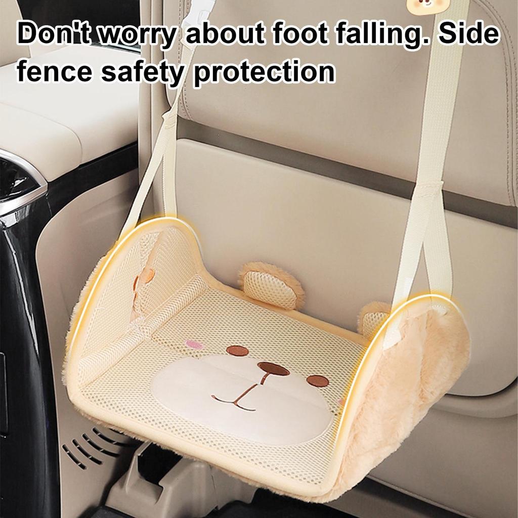 Car Seat Foot Rest Ergonomic Adjustable Footrest Toddler Rear Seat Support Footrest for Adults Elderly Passenger Travel Long