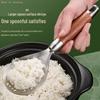 ZISIZ 316 Stainless Steel Rice Spoon with Wooden Handle