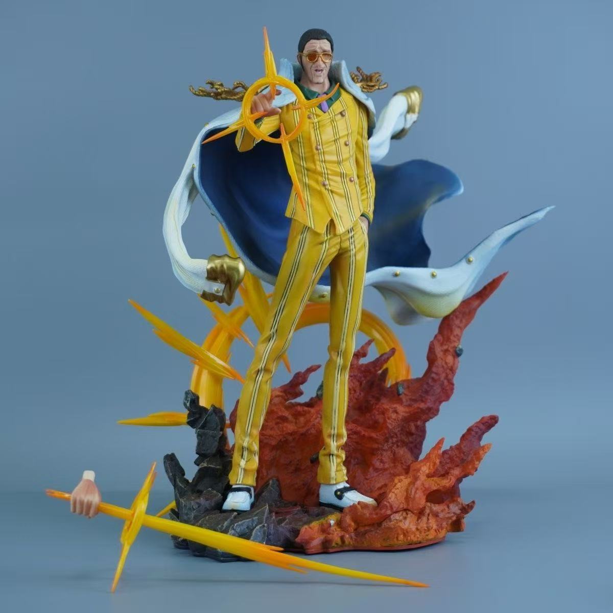 

В наличии Фигурка Аниме One Piece Адмирал Флота Борсалино Боевая Форма Экшн-Фигурка Статуэтка Модель Игрушка Настольное Украшение Подарок