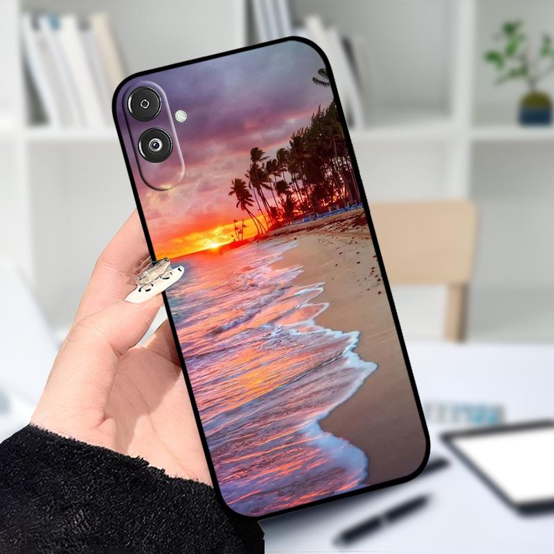 For Samsung F14 M14 5G Soft Case Fashion Printing Black Silicone TPU Phone Cover For Samsung Galaxy A14 4G 5G Shockproof Cases