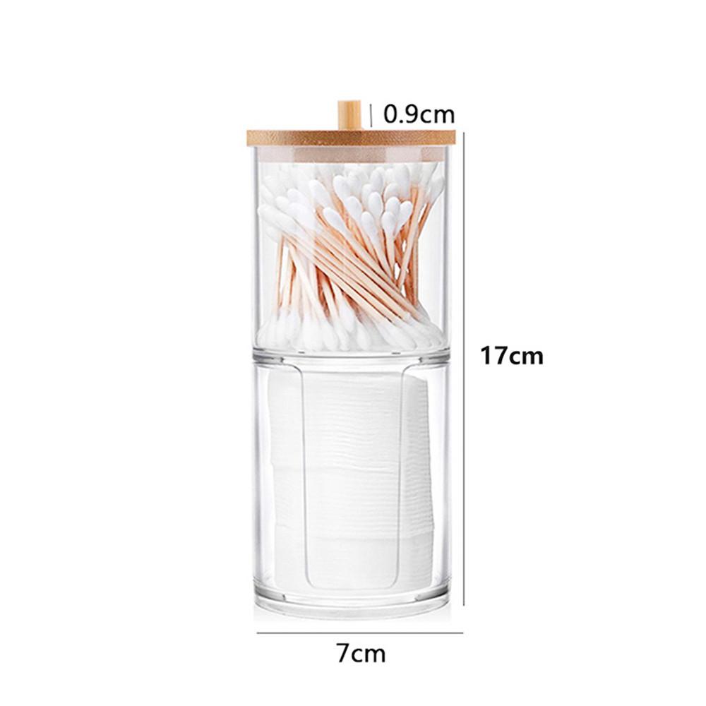 Organizator transparent acrilic Suport pentru tampon de bumbac Depozitare cosmetice Tampă de machiaj de bumbac Recipient transparent pentru ruj de unghii Puff Box