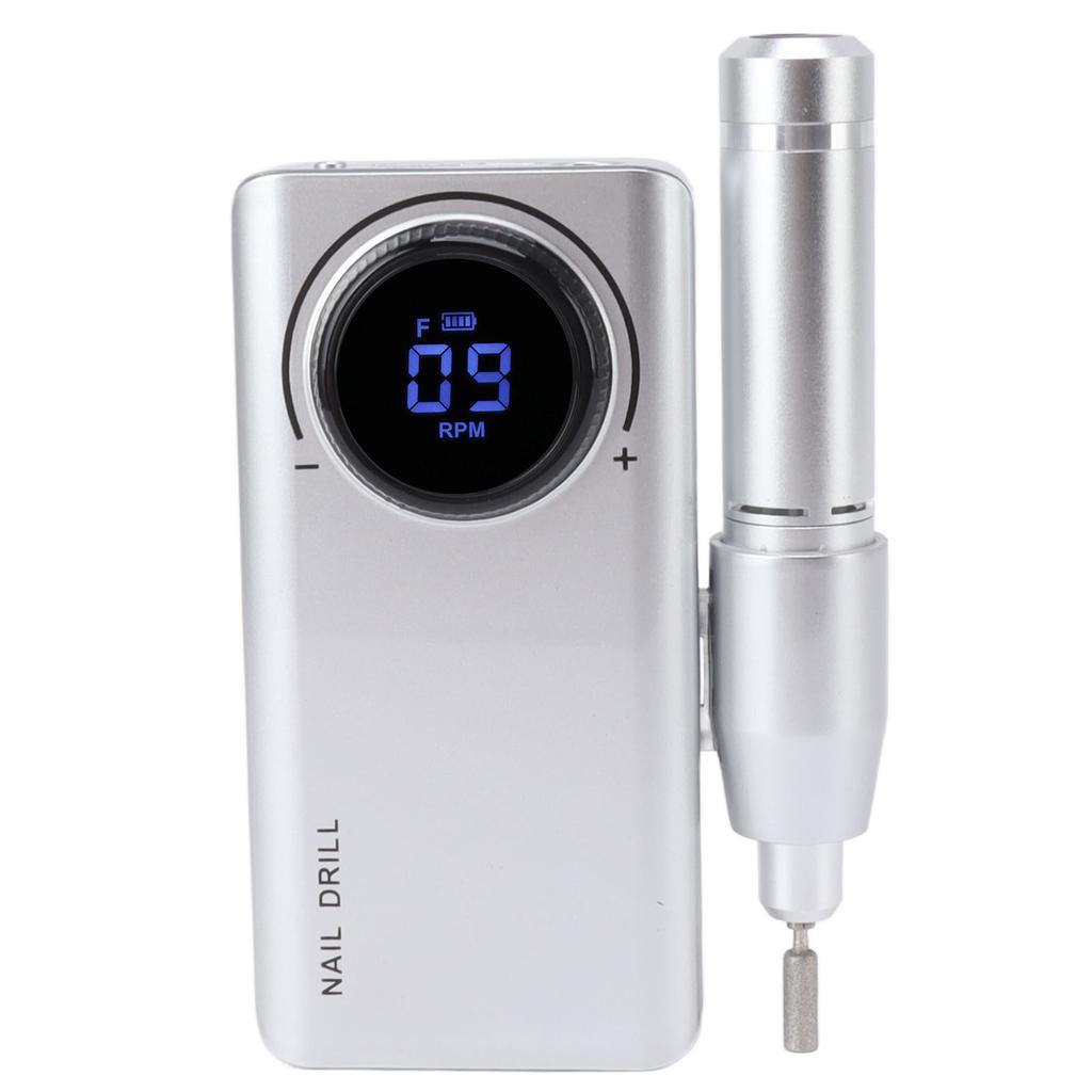 Electric Nail Drill Machine 35000RPM LED Display Rechargeable Nail Polishing Grinding Machine