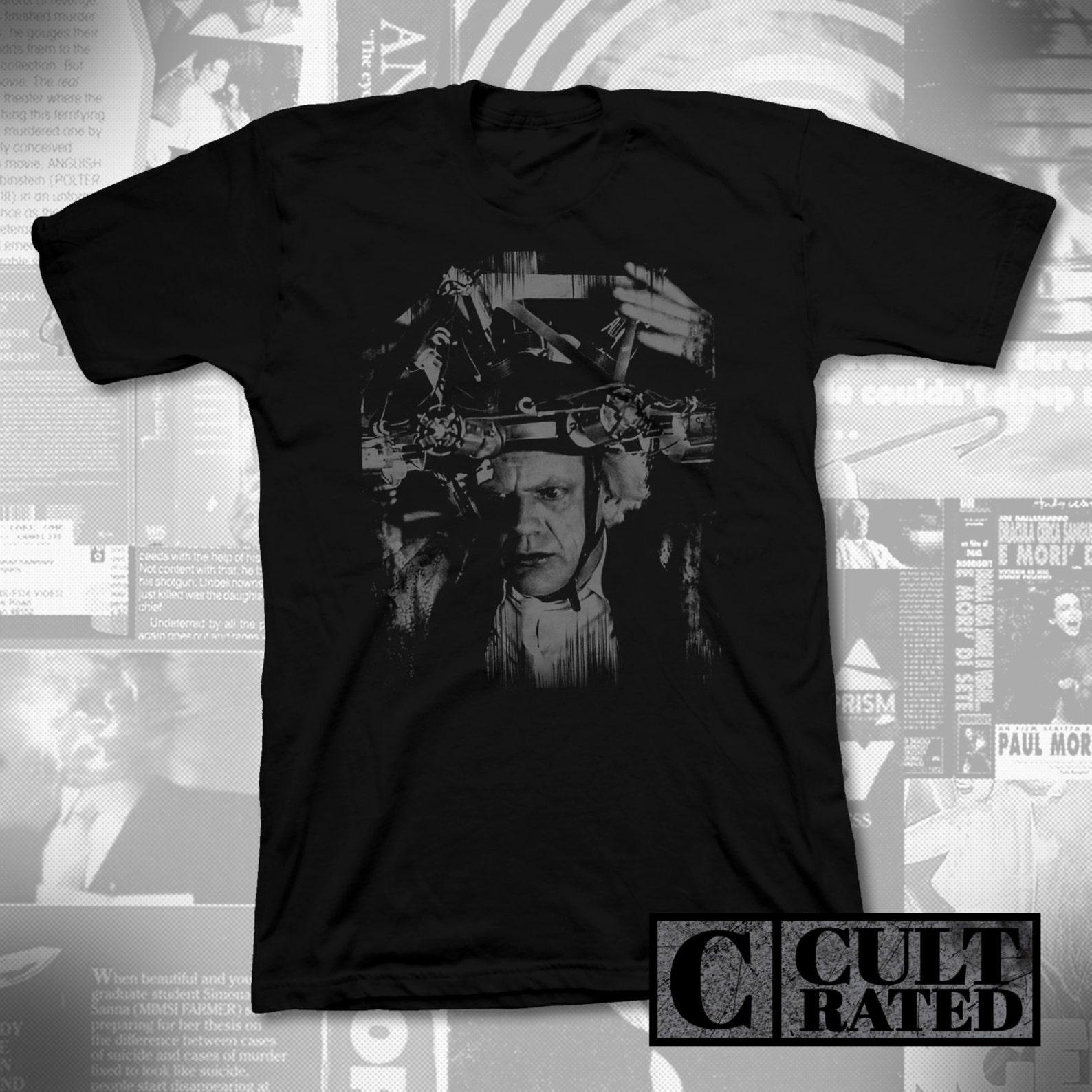 Back to the Future T-Shirt: Doc Brow, Hand Printed Shirt, 1980 s M