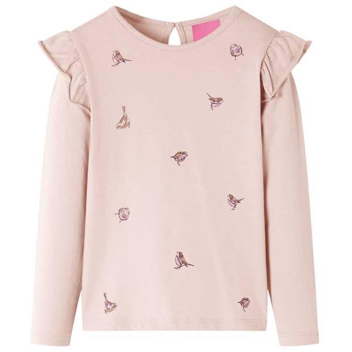 T-shirt pour enfants à manches longues rose 92/104/116/128/140