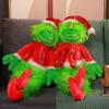 Adorable Plush Toy 80cm Soft Green Monster Doll Perfect Holiday Decoration