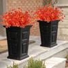 10Pcs Artificial Fall Plants Plastic Fake Eucalyptus Shrubs Outdoor Plant for Garden Home Autumn Decoration Festival Party Decor