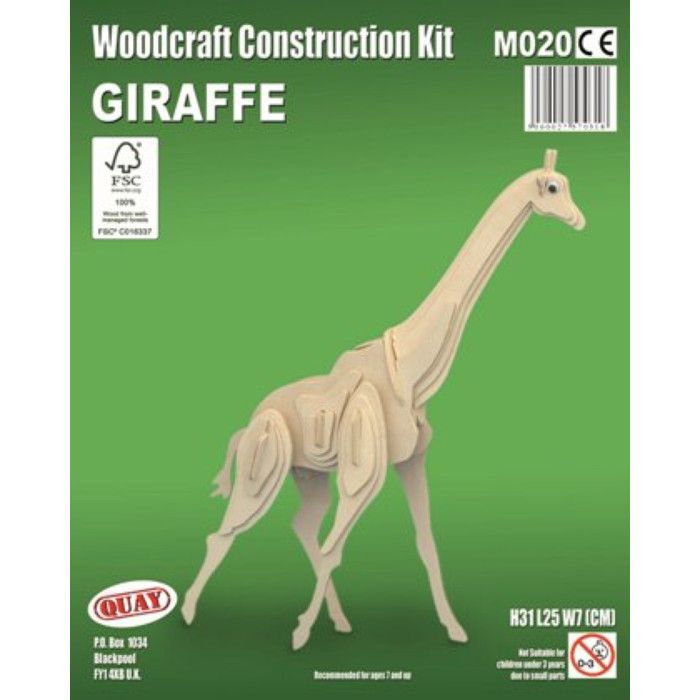 Maquette en bois Girafe