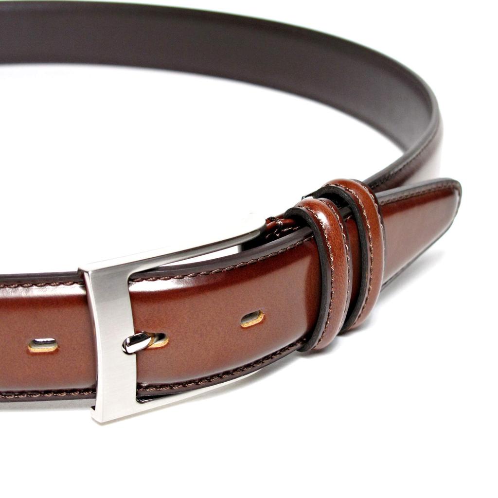 [COXSWAIN] Men's Belt, Genuine Leather, Premium Antique Brown, 33mm Width, Adjustable Length, Made In Japan, CW20201-36