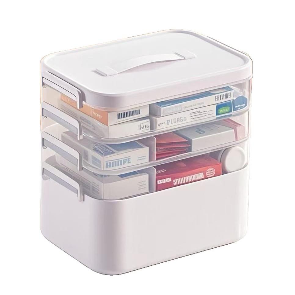 Haushalts-Erste-Hilfe-Kasten und Medikamentenaufbewahrungsbox mit großer Kapazität